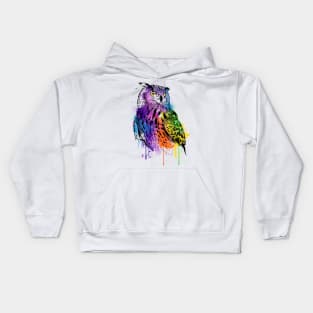 Owl Watercolor Kids Hoodie